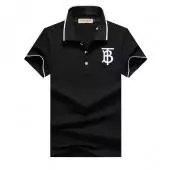 hommes burberry t-shirt polo new season tb logo black